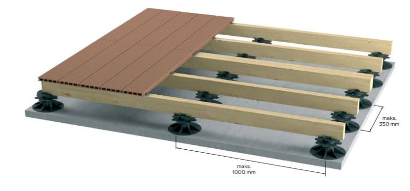 WPC puit plastik komposiit terrassilaua paigaldus