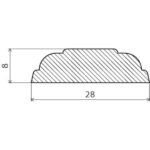 Katteliist 8x28 mänd