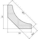 Sisenurgaliist 35x35 mõõtmed