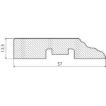 Uksepiirdeliist 13x57 mõõtmed