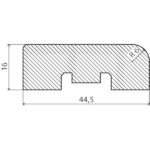 Uksepiirdeliist 16x45 mõõtmed