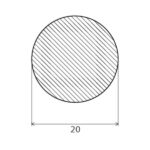 Ümarliist 20 mm mänd