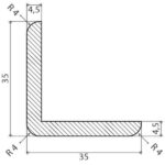 Välisnurgaliist 35x35 mõõtmed