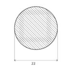 Ümarliist 22 mm mänd