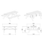 Piknikulaud Picnic 180 joonis