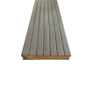 Kuumõlitatud terrassilaud GROOVED 26x140 mm hall Grey+, termomänd - Javicar
